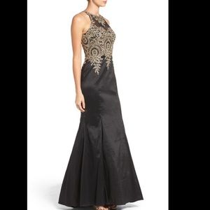 Size two embellished taffeta gown