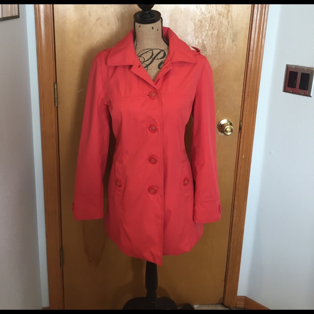 Pink rain jacket