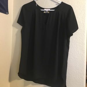 Black blouse with brass embellishment