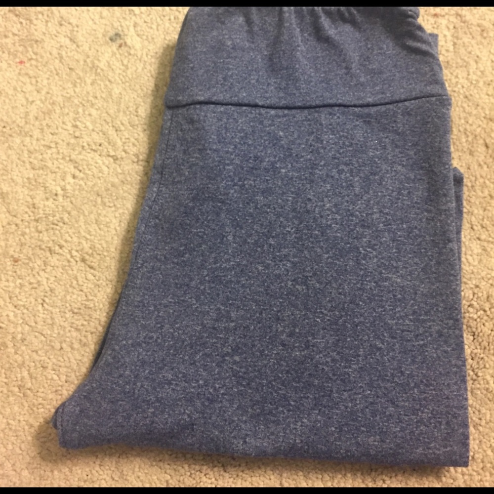 Lularoe Heather blue OS leggings NWOT