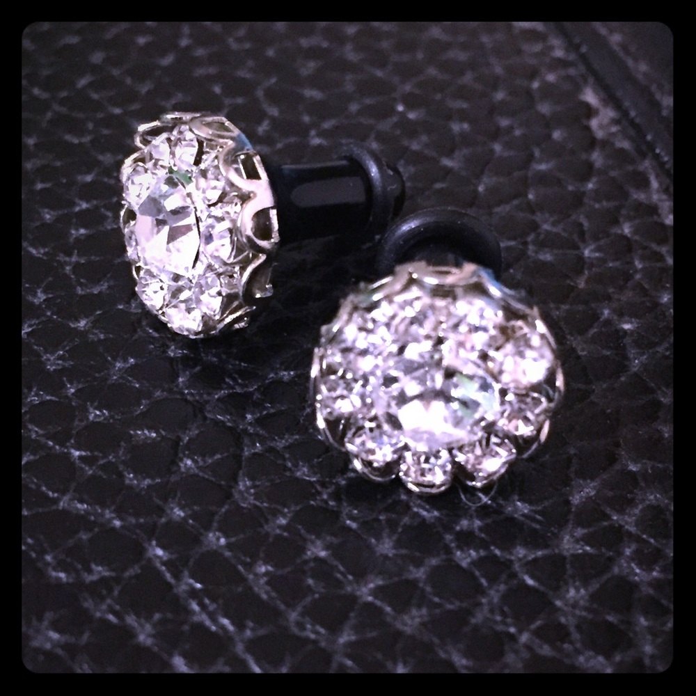 Rhinestone Wedding Plugs