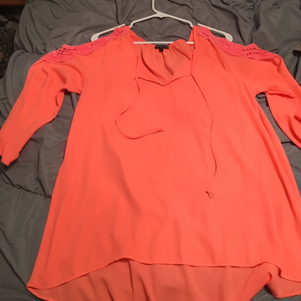 Coral blouse