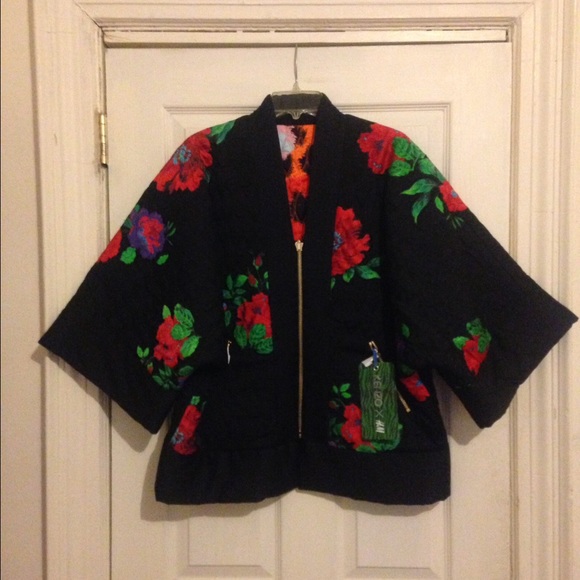 H&M Jackets & Blazers - SOLD H&M Kenzo Floral Quilted Kimono Jacket XS