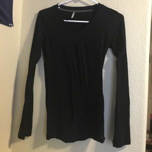 Black cotton v-neck
