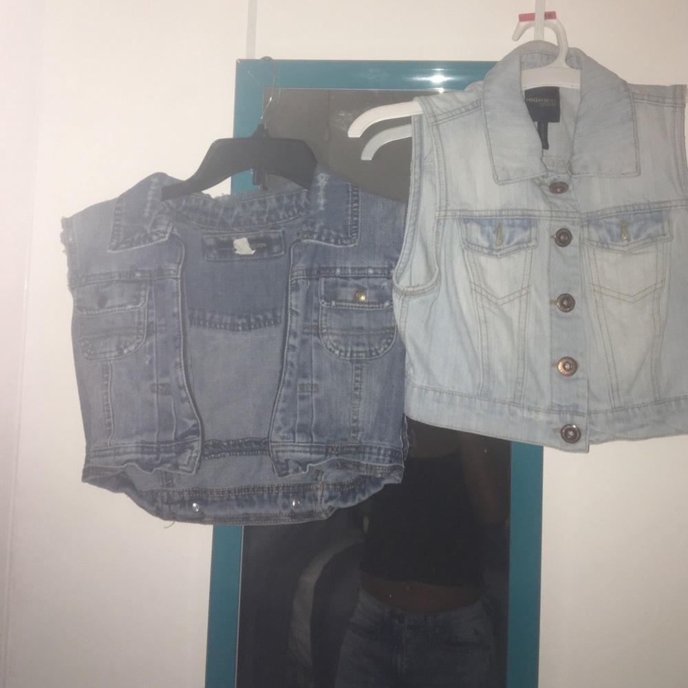 Jean cropped vest