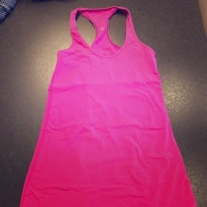 Lululemon Cool Racerback hot pink tank size 4