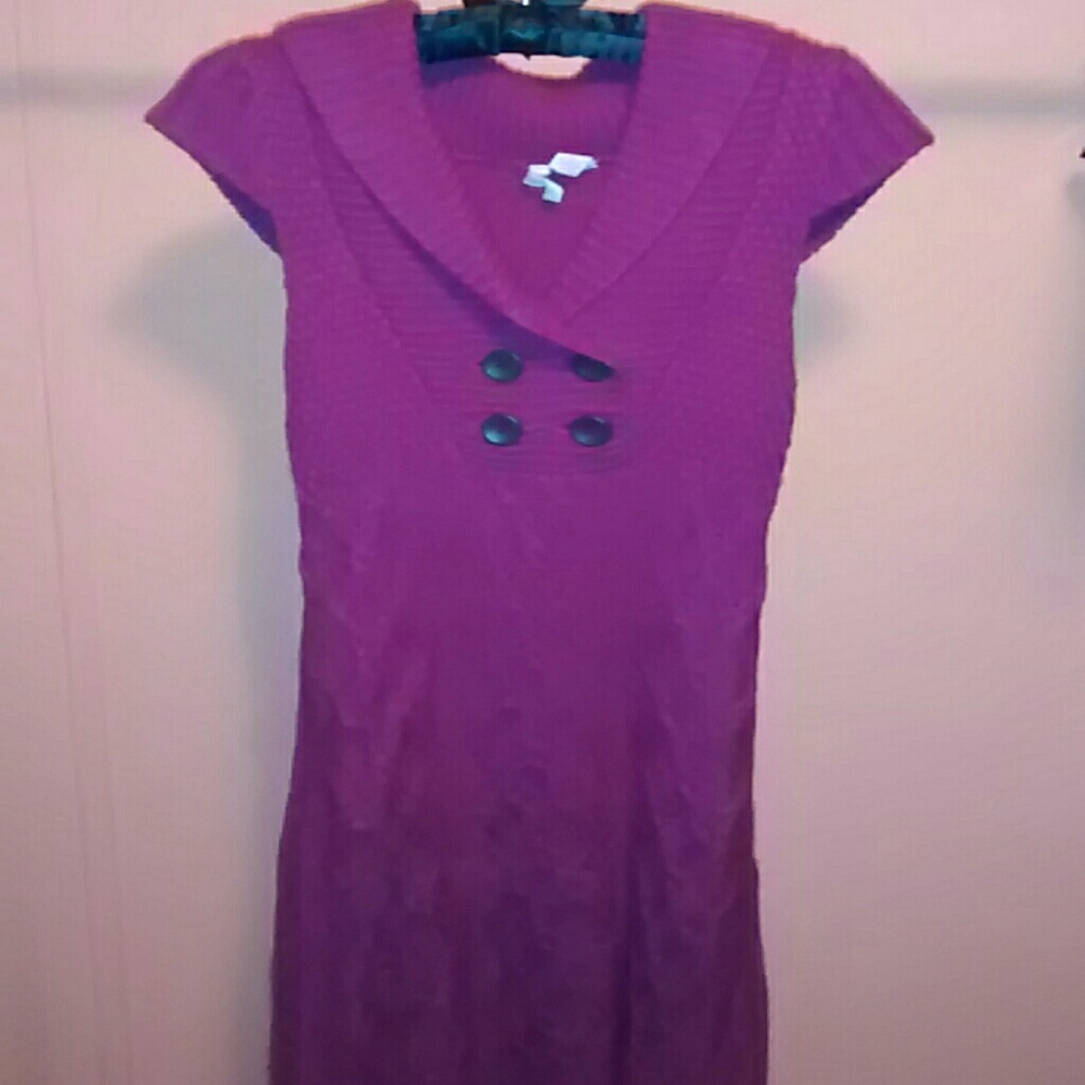 Fuschia sweater dress