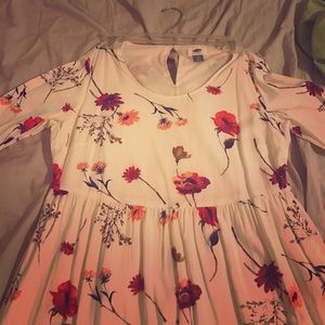 White floral dress