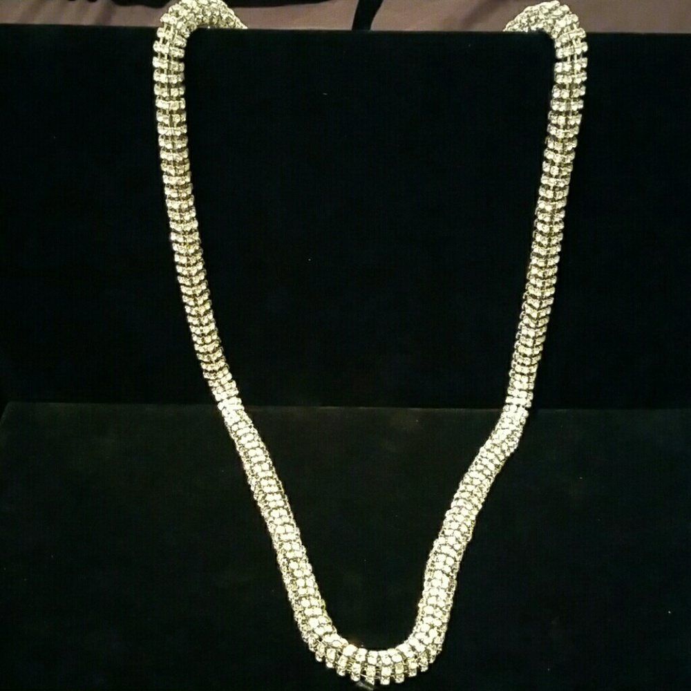 Long rhinestone necklace