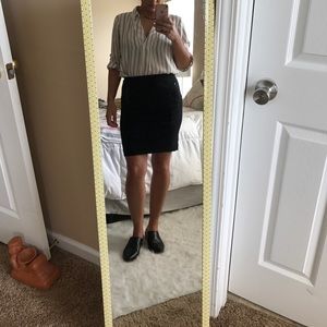 Ann Taylor pencil skirt with faux leather trim