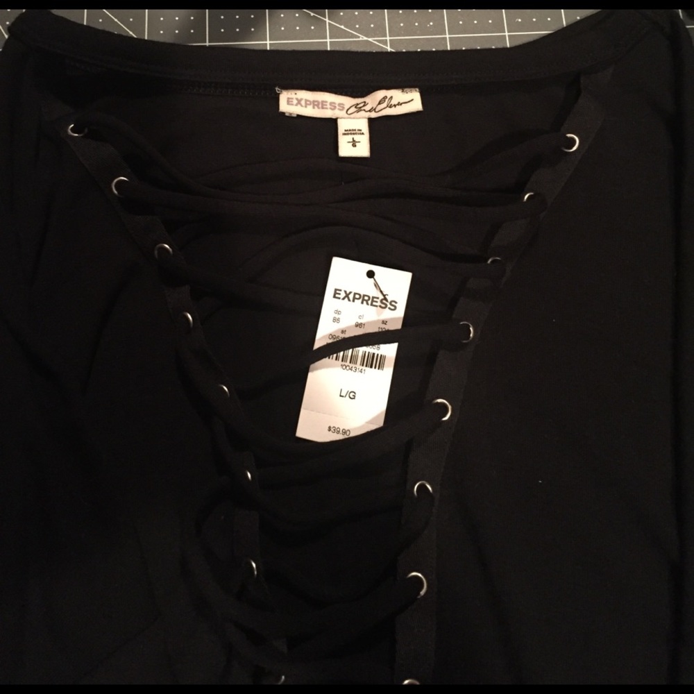 Express Long Sleeve Lace Up - NWT