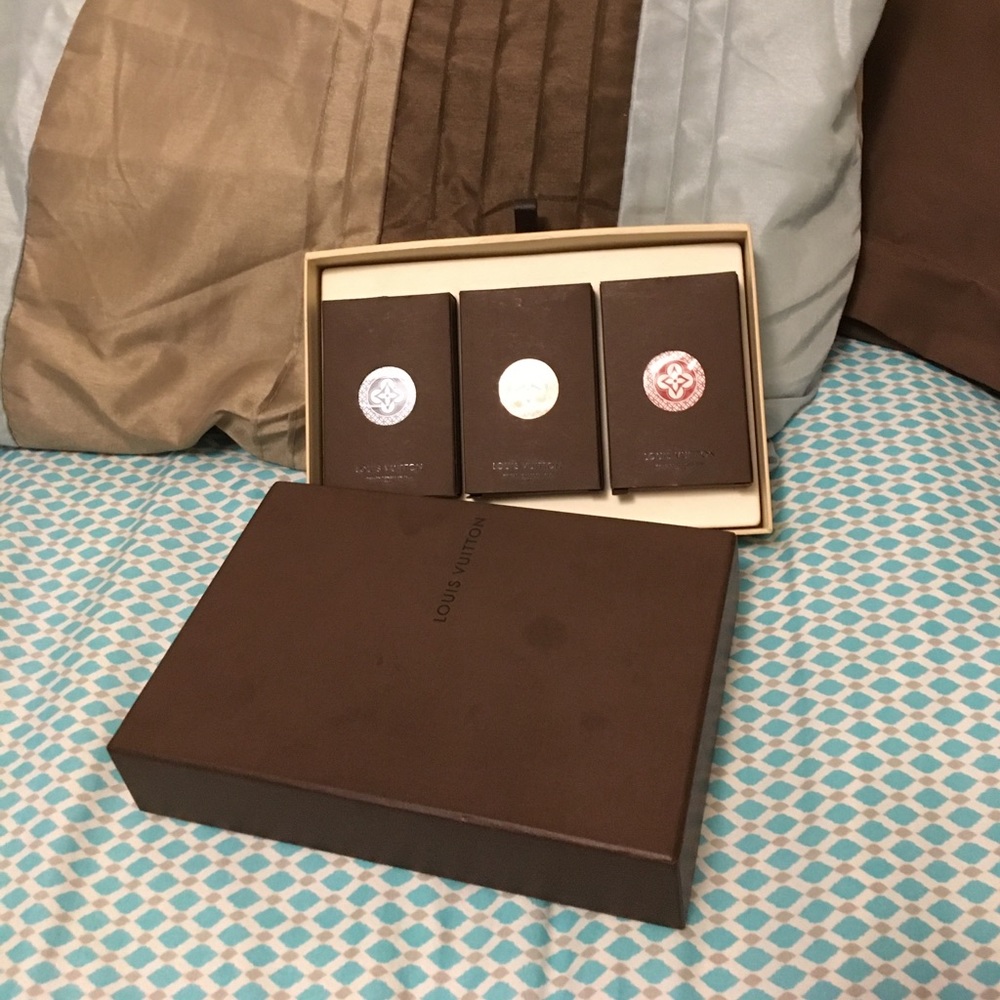 Louis Vuitton playing cards set of three