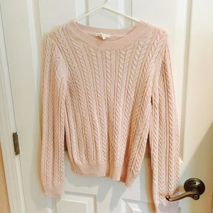 H&M cream cable knit sweater