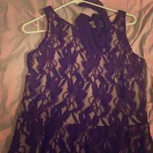 Purple lace dress