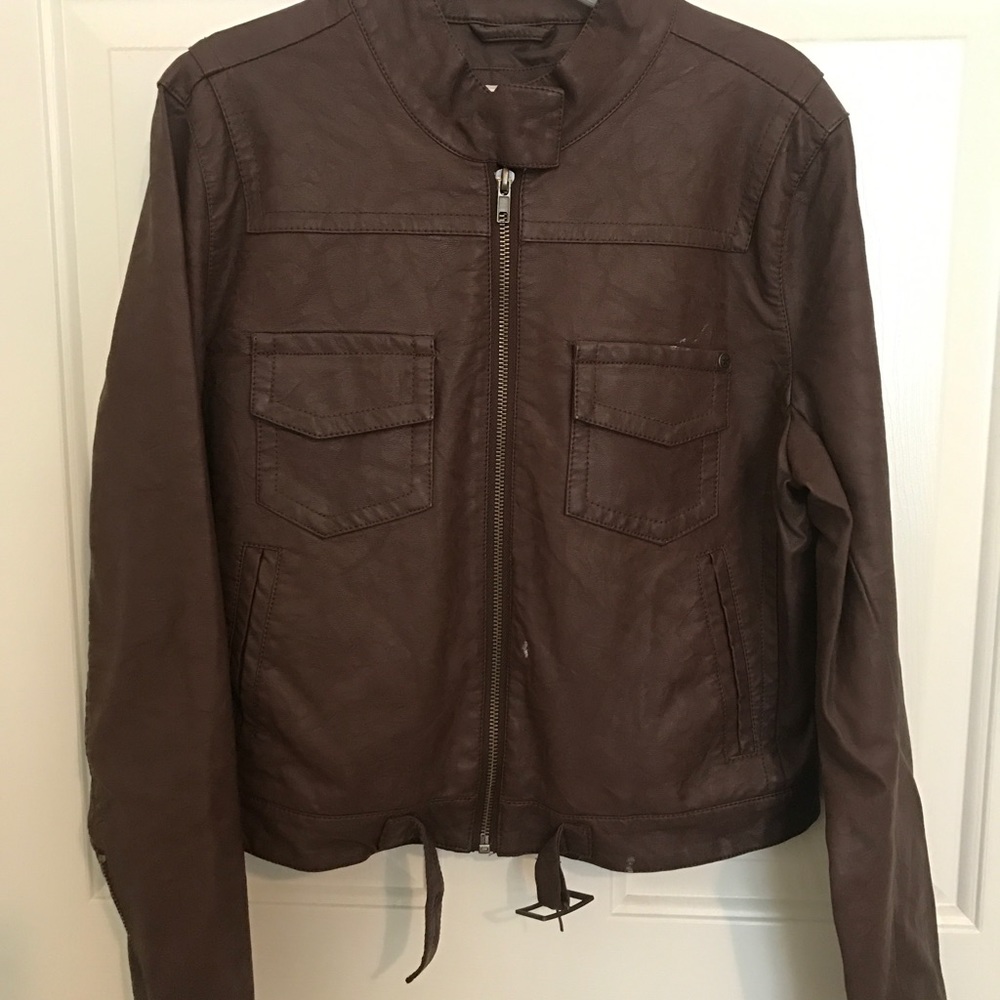 Leather jacket brown