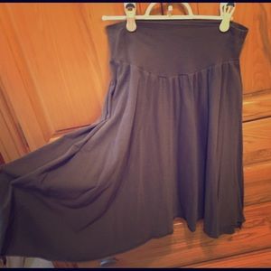American Apparel Gray Cotton Midi Skirt