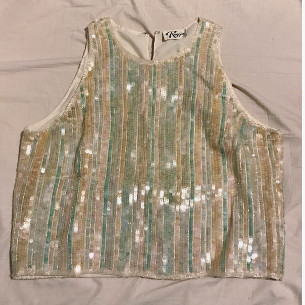 ☁️💿Vintage sequin top 💿☁️