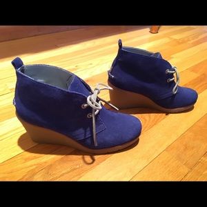 Sperry Top-Sider Harlow Cobalt Wedge Bootie 8M