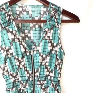 Summer midi dress with pockets & front zipper