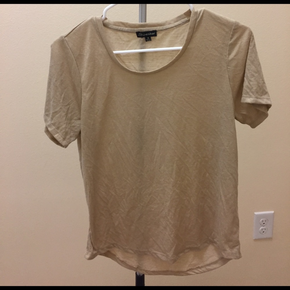 Créme-Gold shimmery shirt
