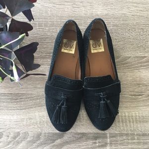 Stylish Black Fringe Loafers Black