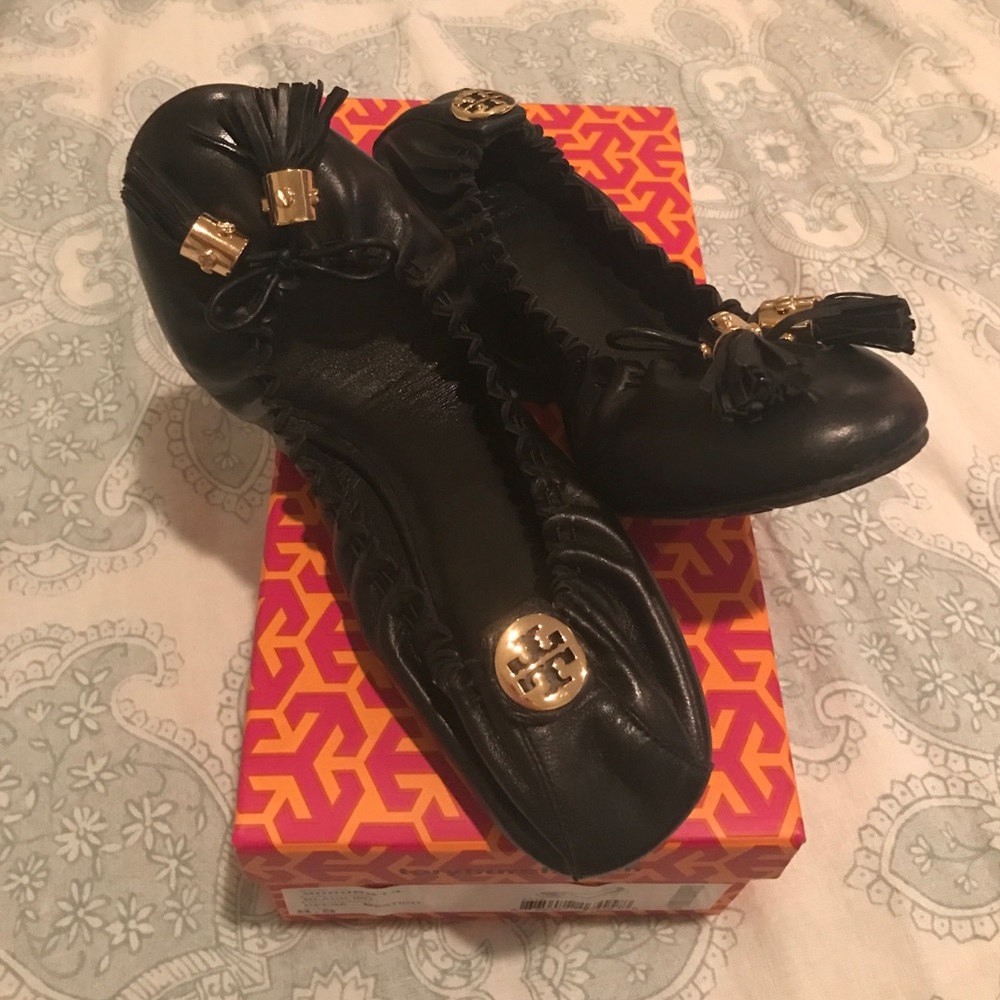 Tory Burch Reese Ballet Flat- 8.5 black