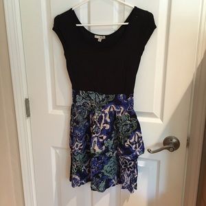 Black & multicolored summer dress