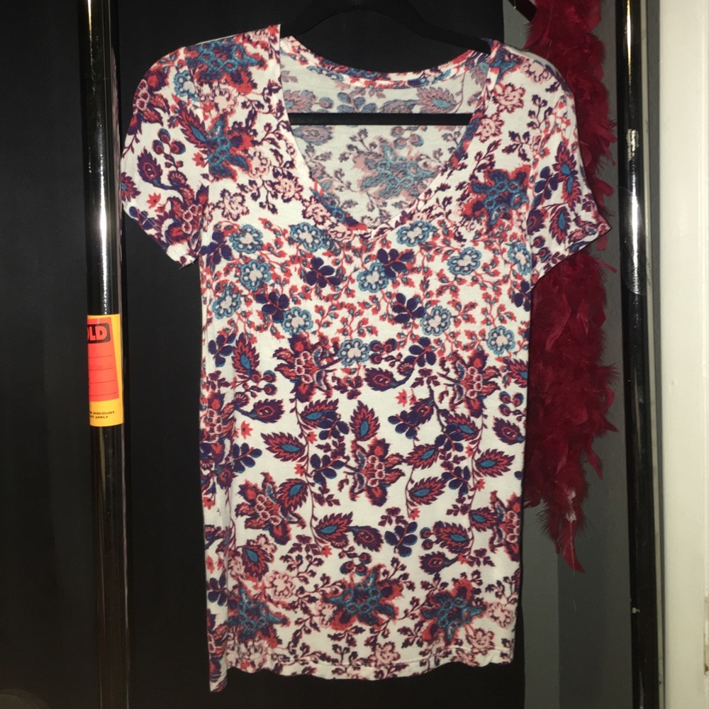 floral v-neck