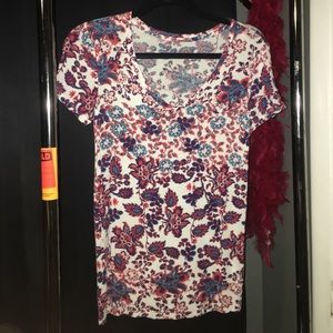 floral v-neck
