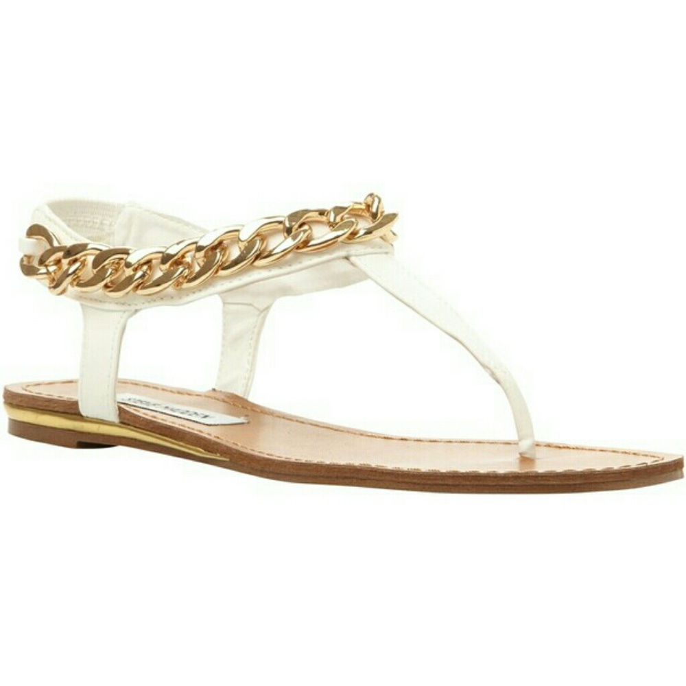 Women's Metallic Hotstuff Flat Chain Toe Post Sand
