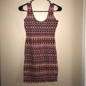 Forever 21 Patterned Body Con Dress