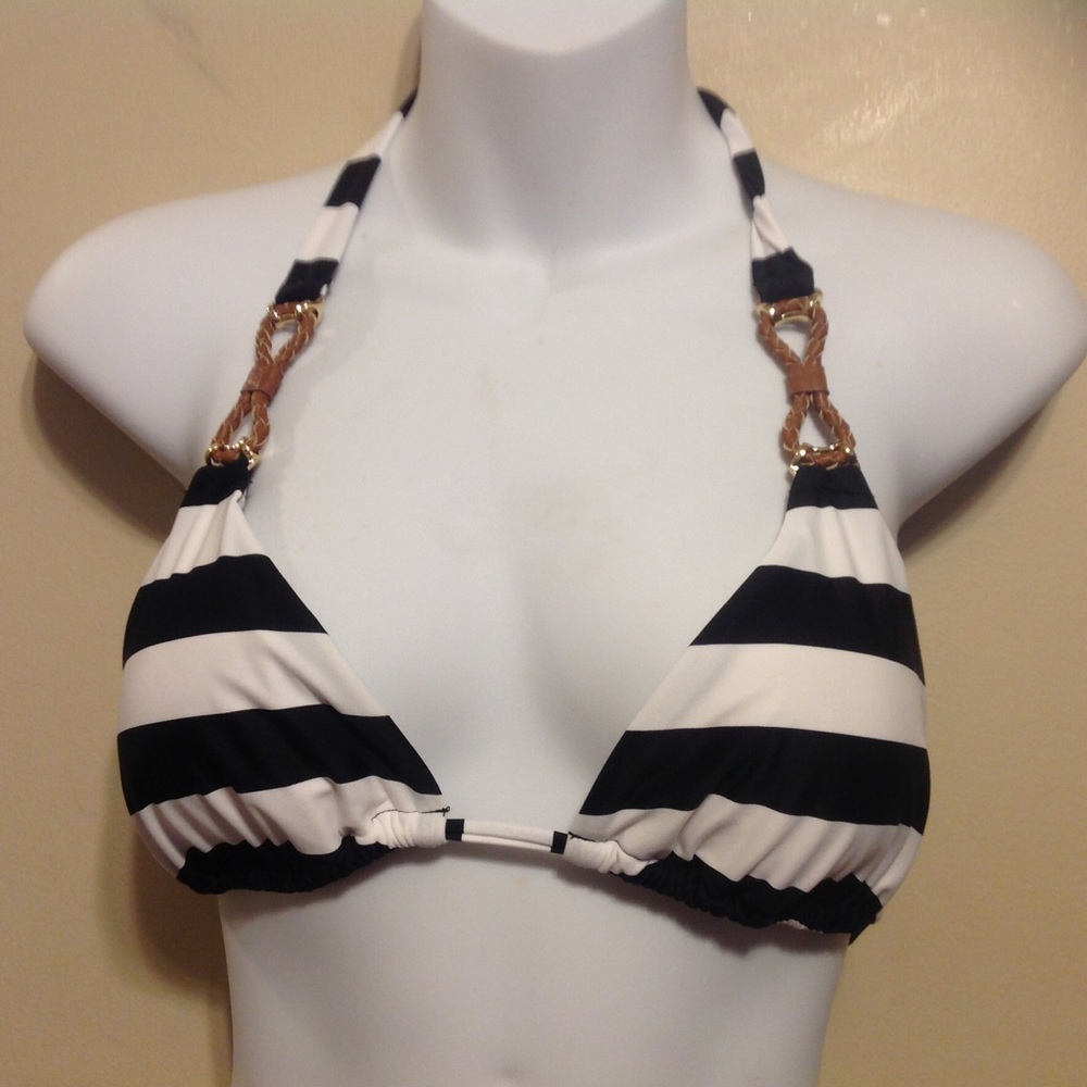 MAR by Vix Black & white stripe Slider Swim top