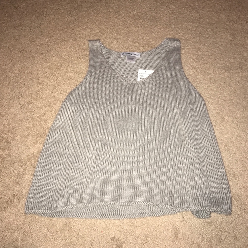Cotton sweater crop top