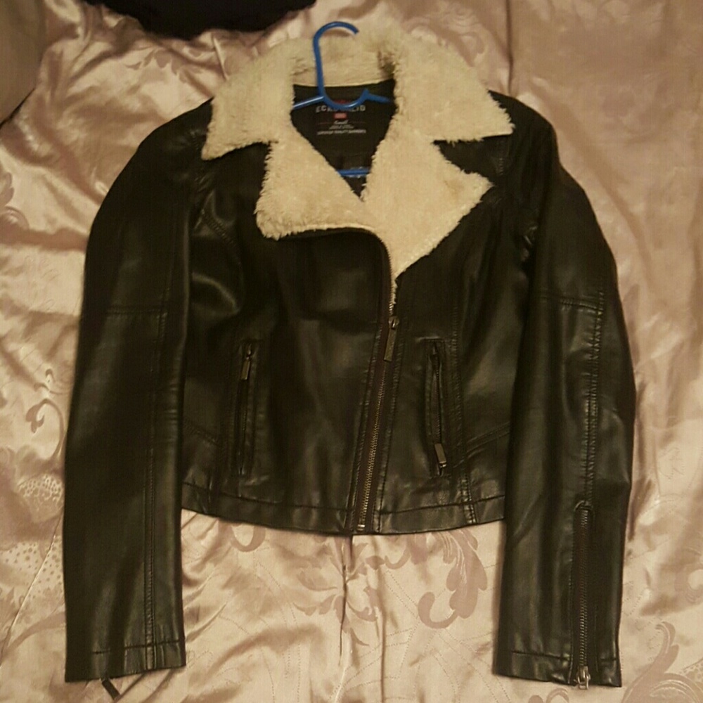 Black leather jacket