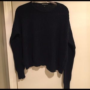 Oversized Navy Blue knotted sweater