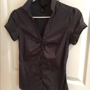 Slate gray business causal shirt