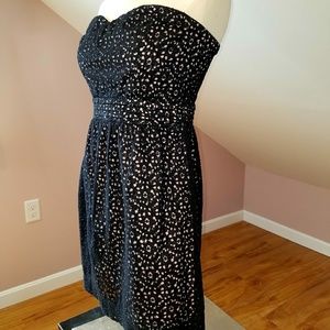 Exquisite BLACK Lace Cotton Dress  Med to Large