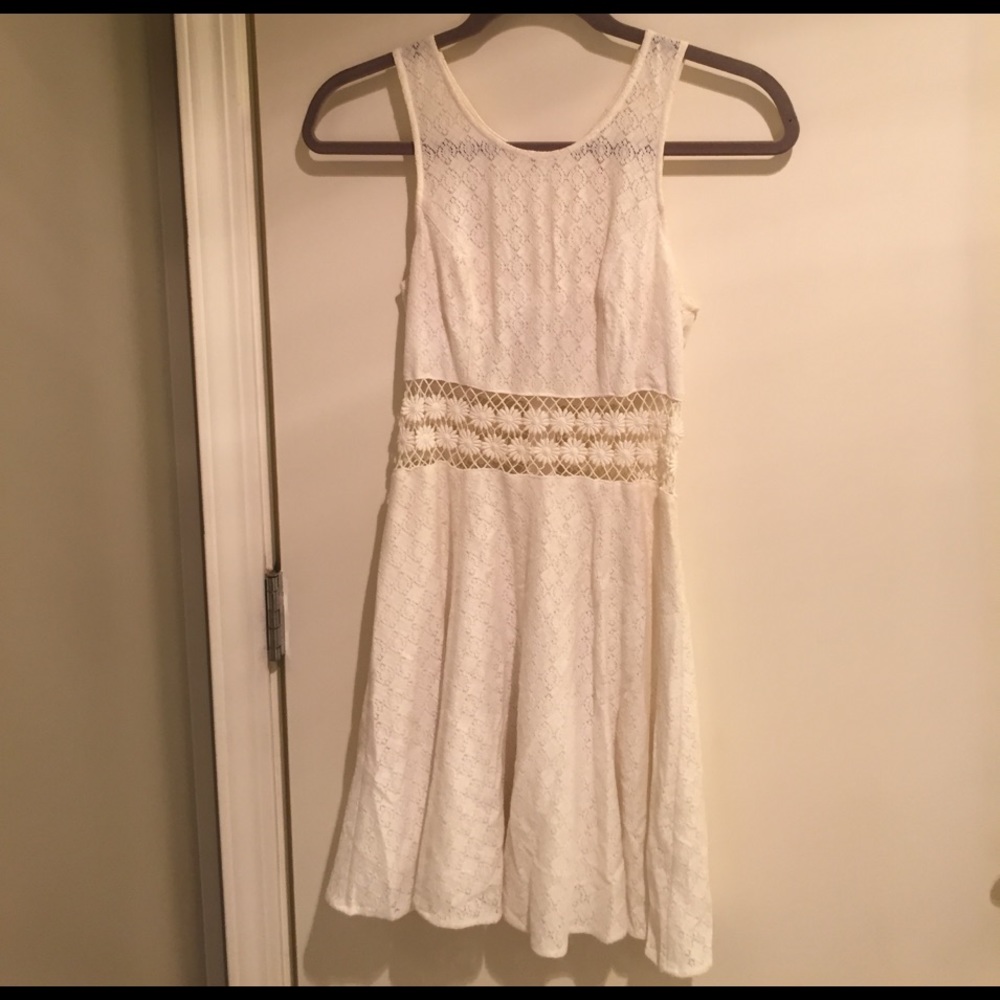 White cut out lace dress by Free People