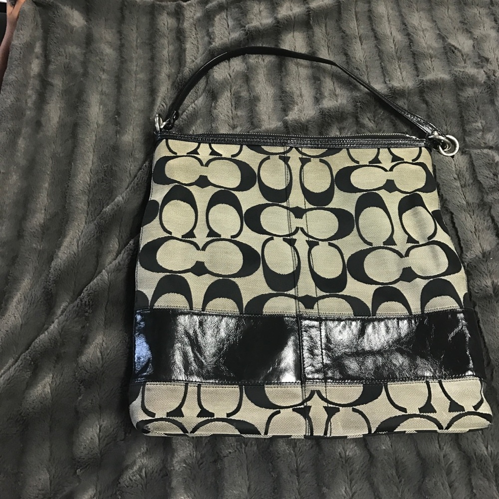 Coach flat zippered tote