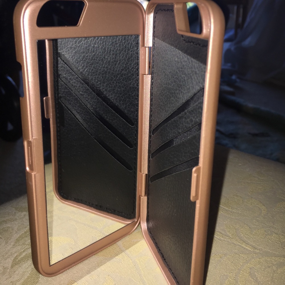 iPhone ROSE GOLD Mirror Wallet Case π - Picture 3 of 3