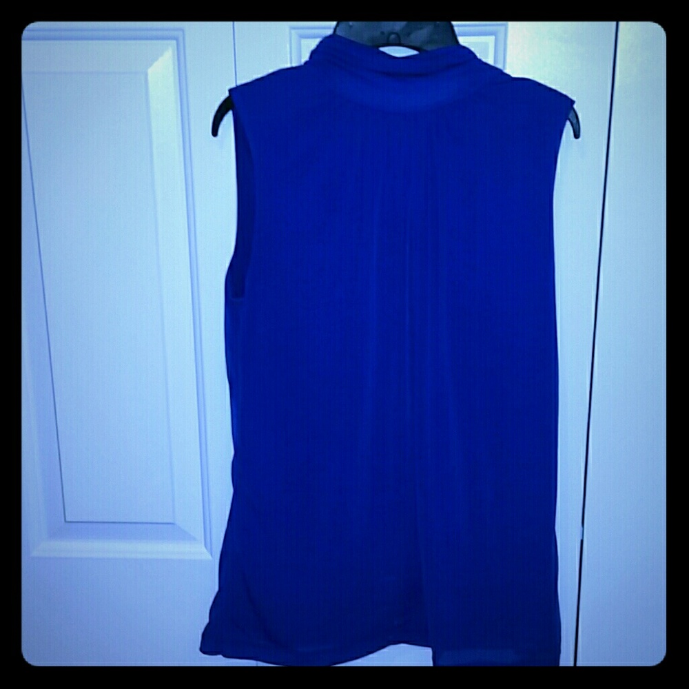 Blue high-necked Worthington top