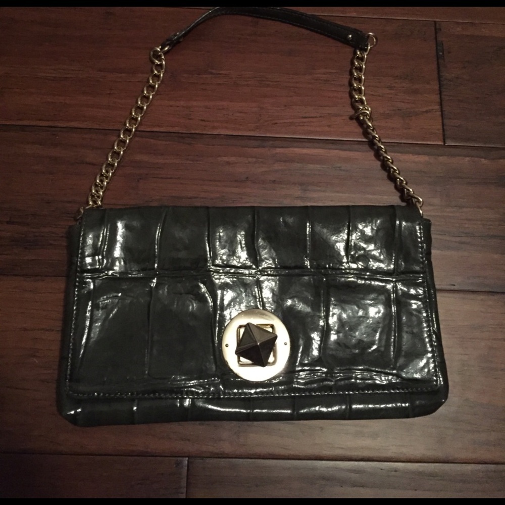 Kate Spade clutch with removable strap - croc skin
