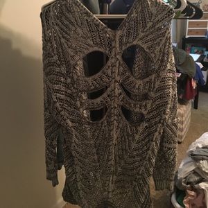 Gray sweater cardigan