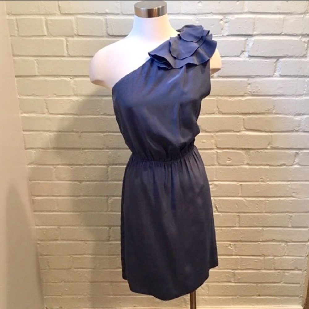 Sold Amanda Uprichard One-Shoulder Silk dress