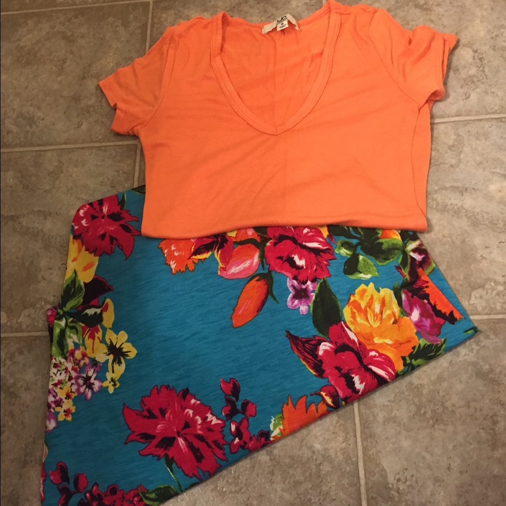 Bright colored floral Maxi