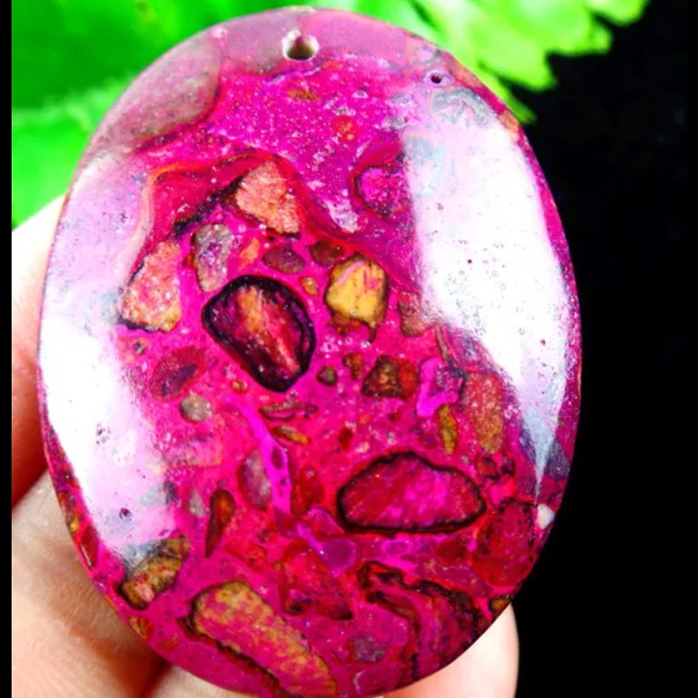 Multicolor Malachite Oval Pendant Stone