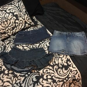 Jean Mini Skirt Lot