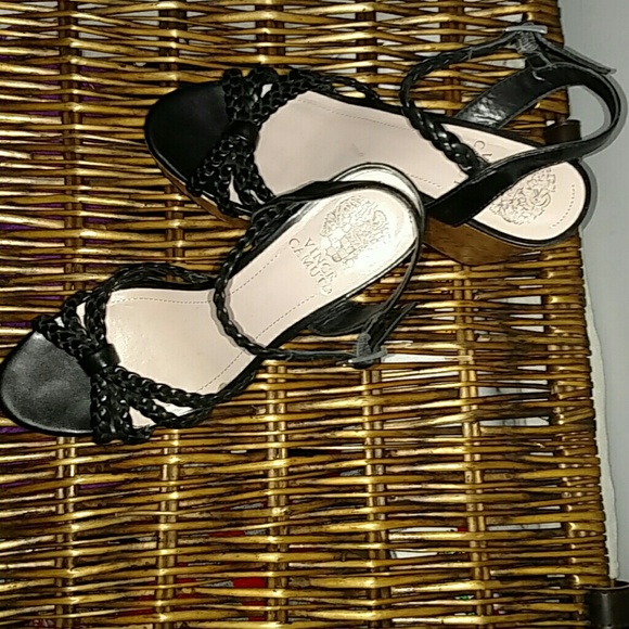 Vince Camuto Trudy Braided Strappy Cork Wedge - Picture 2 of 3