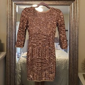 Rose Gold Sequin Dress