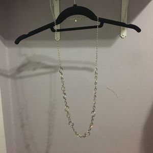 Silver and gold long necklace